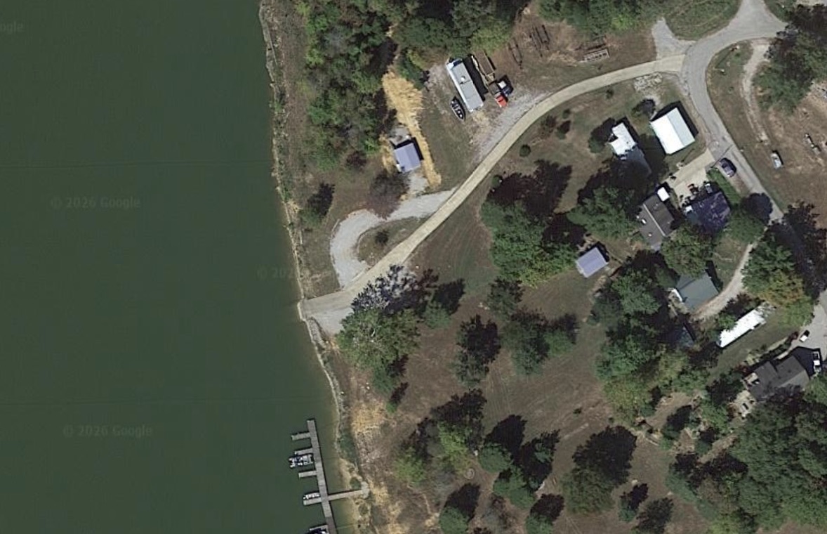 Aerial map view of Cascade Acres Ramp at Rough River Lake