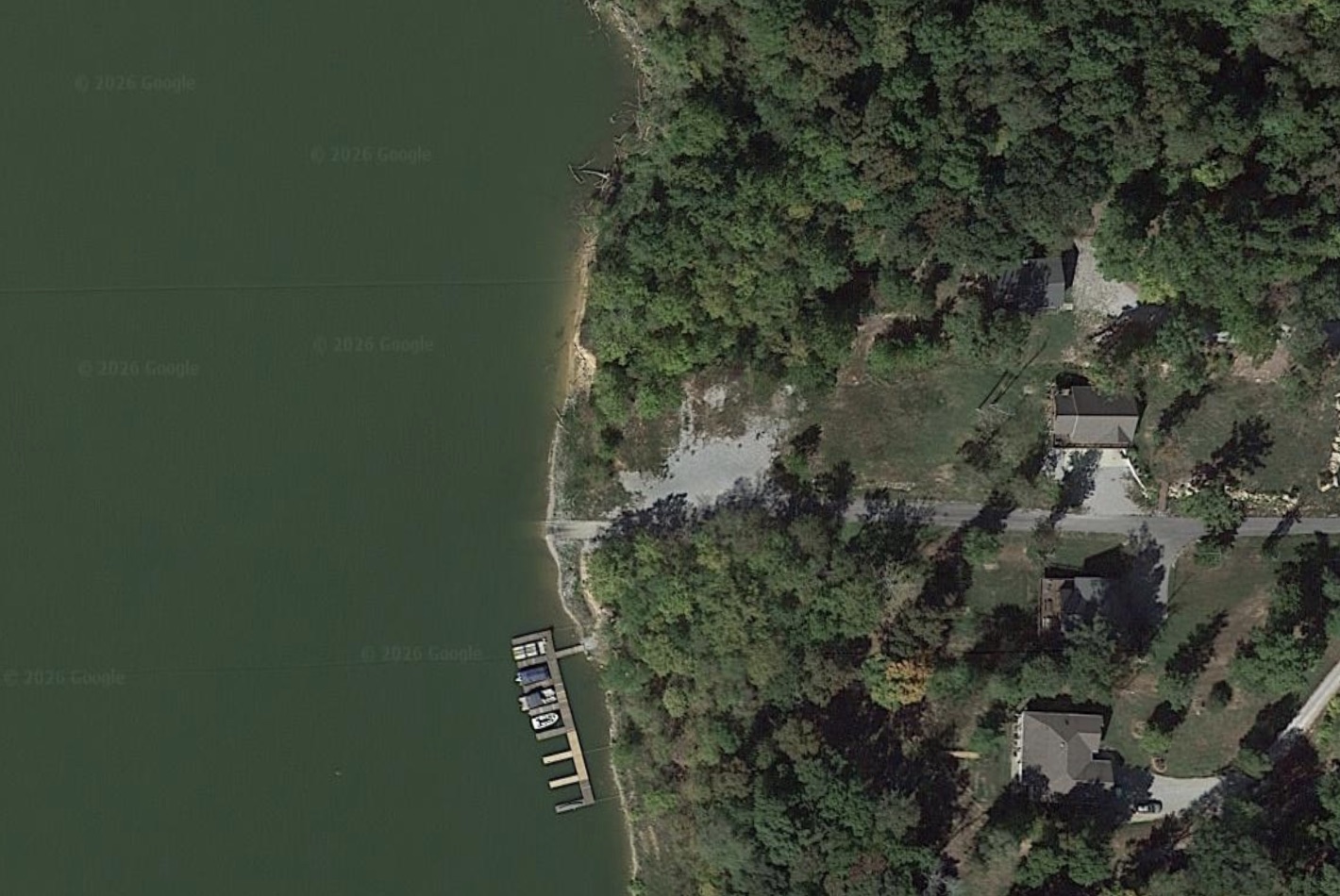 Aerial map view of Holiday Rough Ramp at Rough River Lake