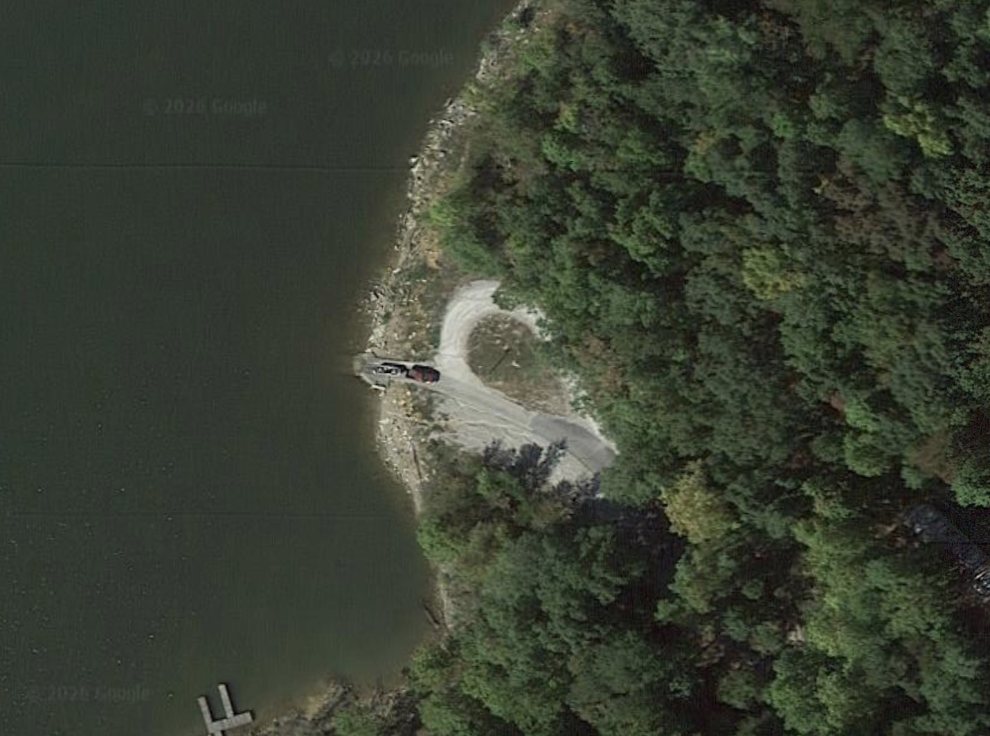 Aerial map view of Indian Valley Ramp at Rough River Lake