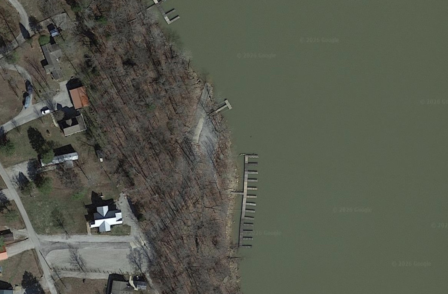 Aerial map view of Pine Ridge 2 Ramp at Rough River Lake